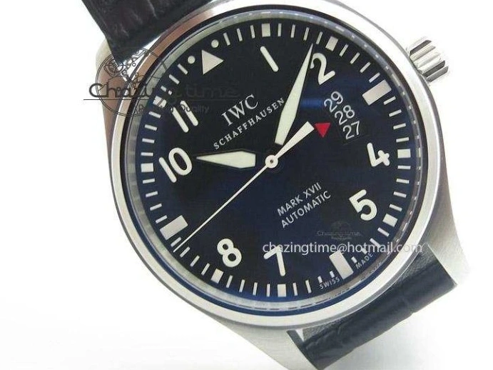 MIROTIME 0416 Mark XVII 1:1 MK Maker Best Edition SS Black Dial On Black Leather Strap A Sporty 7372